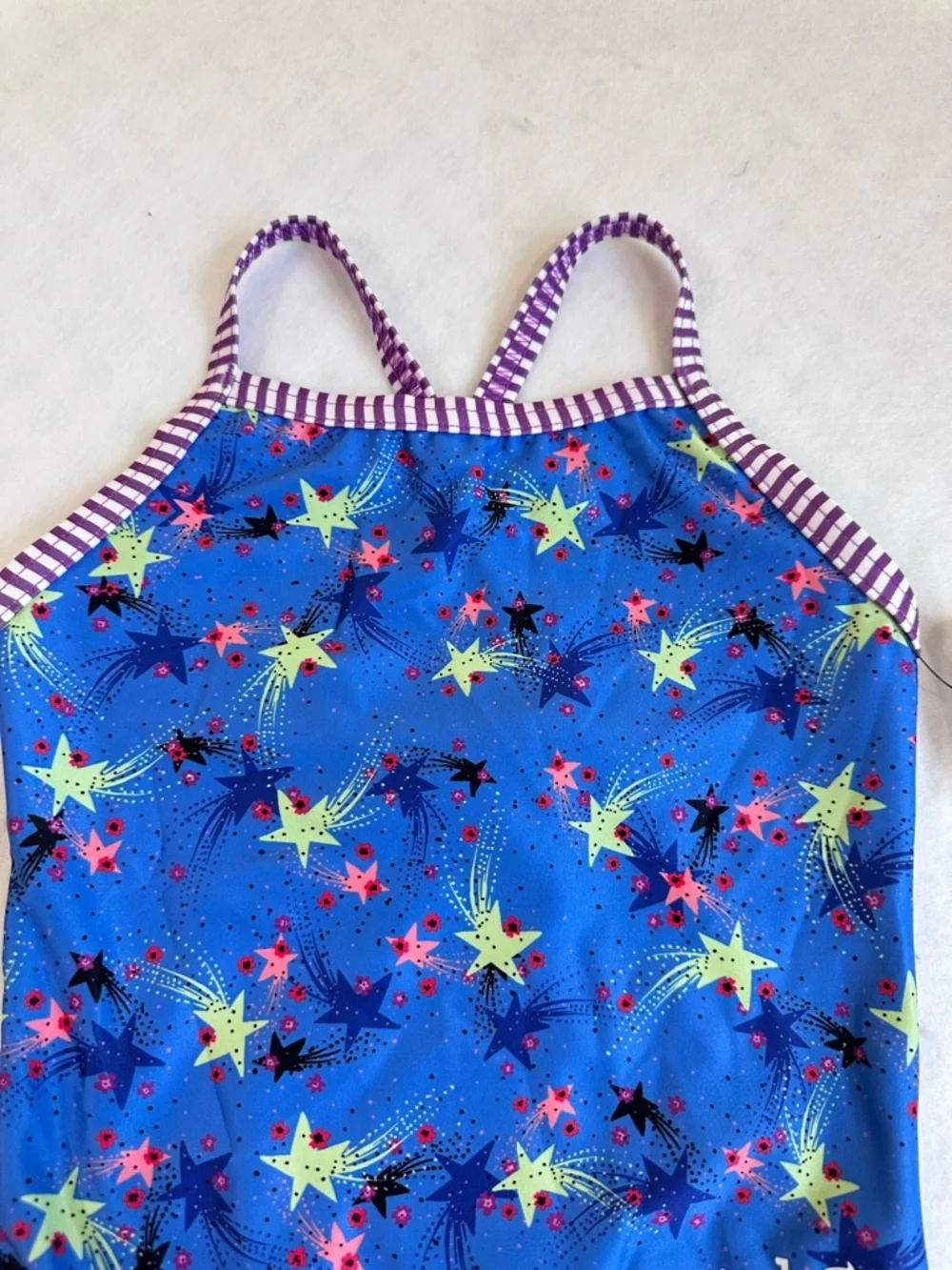 Girls' Blue Star Print One-Piece Uglies Swimsuit